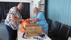 Racheal Miller with Liz Huxham